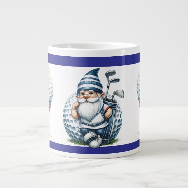 Taza De Café Gigante Golfing Gnomes Giant Coffee Mug (Frente)