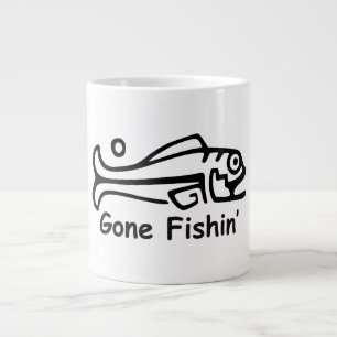 Taza De Café Gigante Gone Fishin'