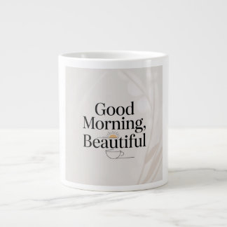 Taza De Café Gigante Good Morning, Beautiful Minimalist Mug