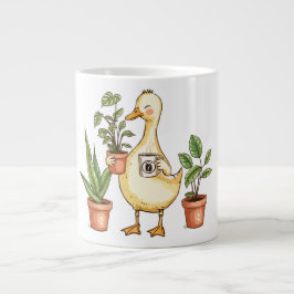 Taza De Café Gigante Goose Gardening Mug - Powered by Plants & Coffee 