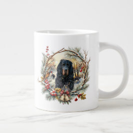 Taza De Café Gigante Gordon Setter Christmas Joy – Seasonal Dog Art