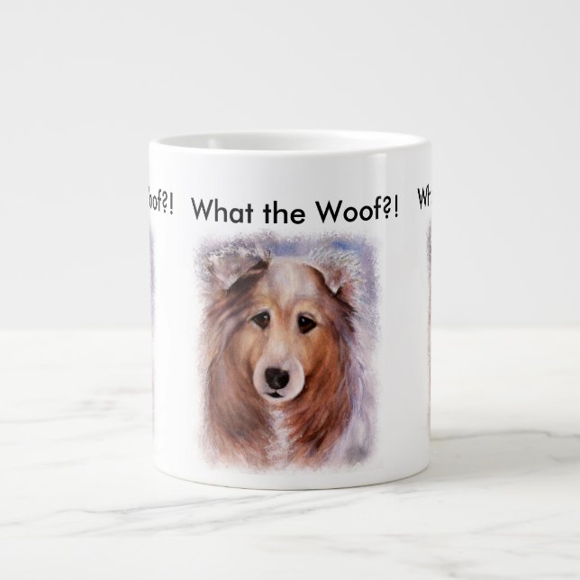 TAZA DE CAFÉ GIGANTE GORGEOUS COLLIE (Frente)