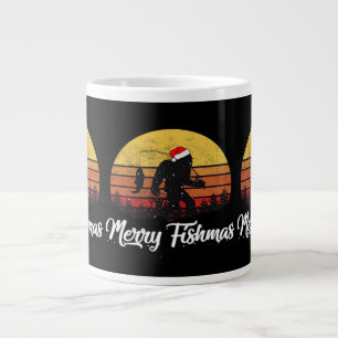 Taza De Café Gigante Gorila de Navidad Sombrero de Santa Feliz Pescado