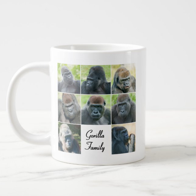 Taza De Café Gigante Gorilla Family (Izquierda)