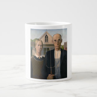 Taza De Café Gigante Gótica Americana: Vida Campestre Pobre Granjero Ru