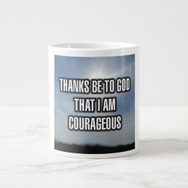 Taza De Café Gigante Gracias A Dios Que Soy Mug Valiente