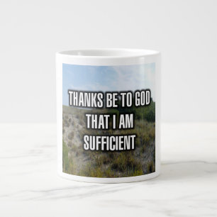 Taza De Café Gigante Gracias A Dios Que Soy Suficiente Mug