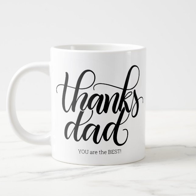 Taza De Café Gigante ¡Gracias papá, eres el mejor! - Jumbo 20oz mug (Izquierda)