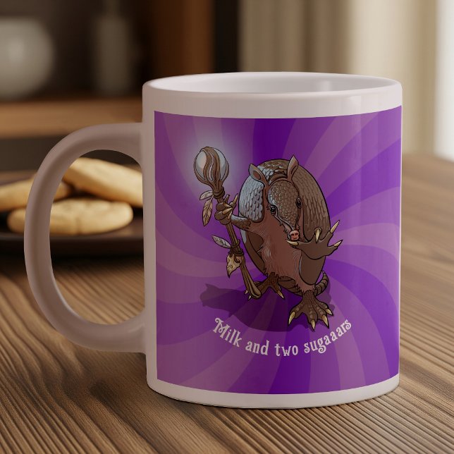 Taza De Café Gigante Graciosa Leche de Armadillo y dos Personalizados h (Subido por el creador)