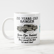 Gracioso 30 cumpleaños Retro Car Banger Agregar fe
