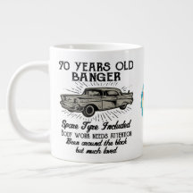 Gracioso 70 cumpleaños Retro Car Banger Agregar fe