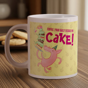 Taza De Café Gigante Gracioso Café De Cerdo Excusa Diaria Para Personal