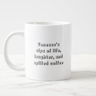 Taza De Café Gigante Gracioso café diciendo con la manipulación de la p