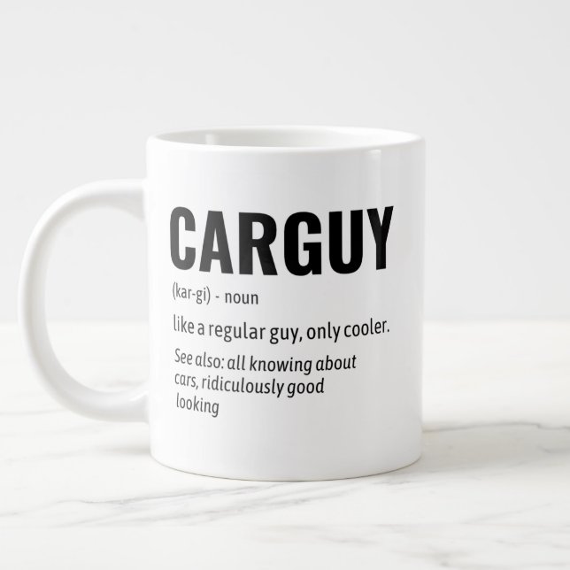 Taza De Café Gigante Gracioso Carguy Dictionary Definition Coffee Mug (Izquierda)