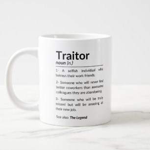 Taza De Café Gigante Gracioso compañero de trabajo de despedida, colega