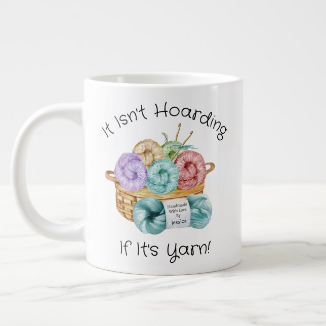 Taza De Café Gigante Gracioso Crochet Personalizado Café Gigante Mug (Izquierda)