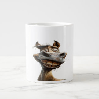 Taza De Café Gigante Gracioso diseño de arte burro