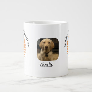 Taza De Café Gigante Gracioso Golden/ Naranja Añadir foto personalizada