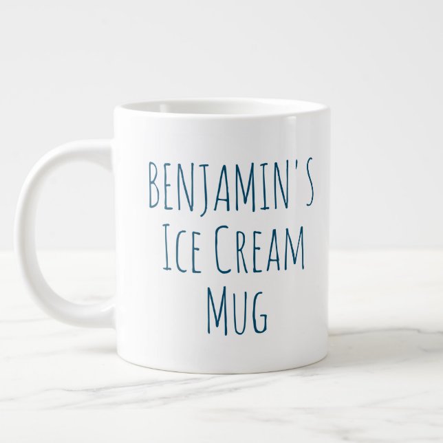 Taza De Café Gigante Gracioso Ice Cream Cita Gag Gift Nombre Personaliz (Izquierda)