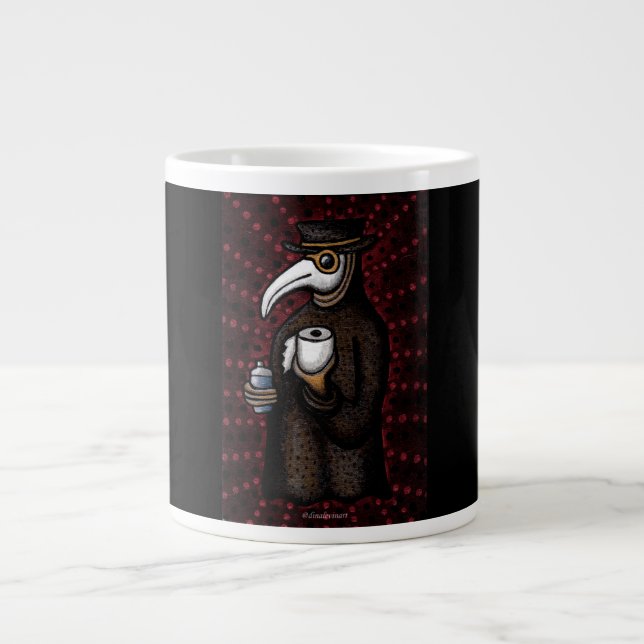 Taza De Café Gigante Gracioso Médica de peste con papel higiénico (Frente)