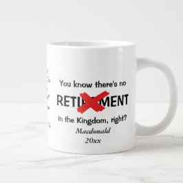Taza De Café Gigante Gracioso Personalizado cristiano retiro café Mug