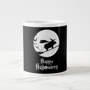 Taza De Café Gigante Gracioso regalo de Halloween de bruja Hippo Lover