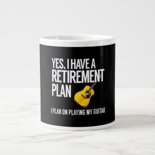 Taza De Café Gigante Gracioso regalo de jubilación del guitarrista