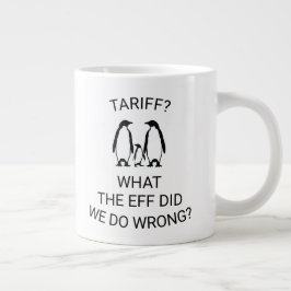 Taza De Café Gigante Graciosos pingüinos arancelados
