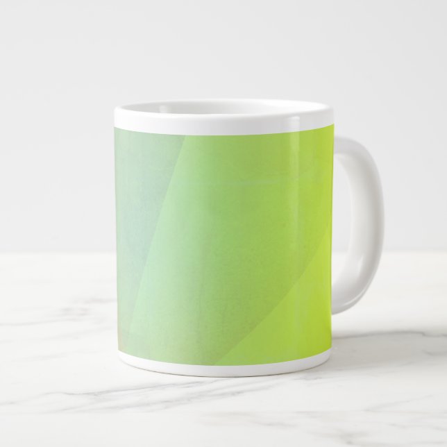 Taza De Café Gigante Gradación Geométrica Amarilla Moderna (Derecha)