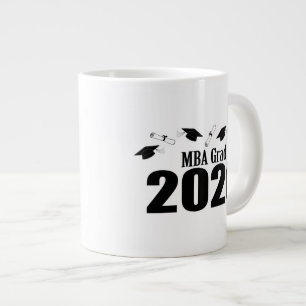 Taza De Café Gigante Grado MBA 2020 Caps Y Diplomas (Negro