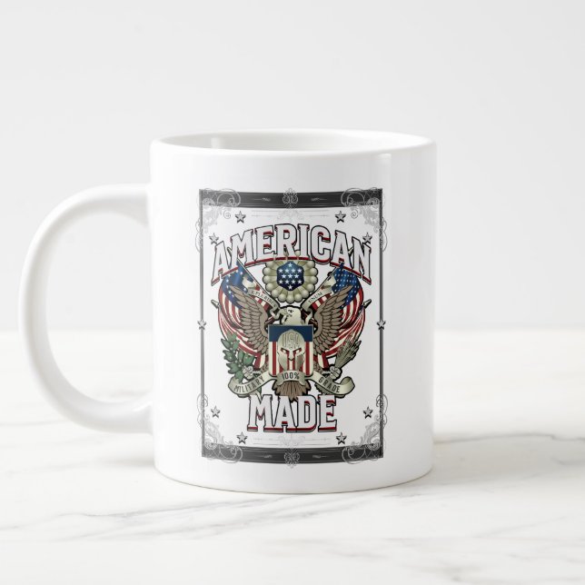 Taza De Café Gigante Grado militar hecho en Estados Unidos 15 oz (Izquierda)