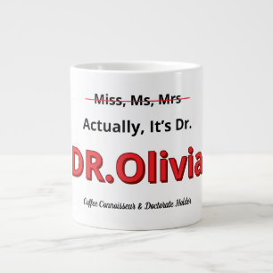 Taza De Café Gigante Graduación de mamá con doctorado Doctorado diverti