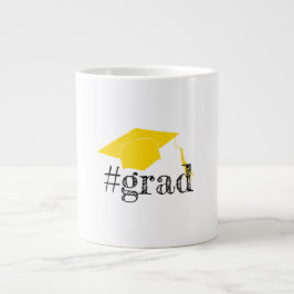Taza De Café Gigante Graduación Gorra Amarillo