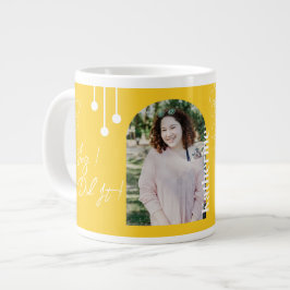 Taza De Café Gigante Graduación Simple Foliage Photo Mustard