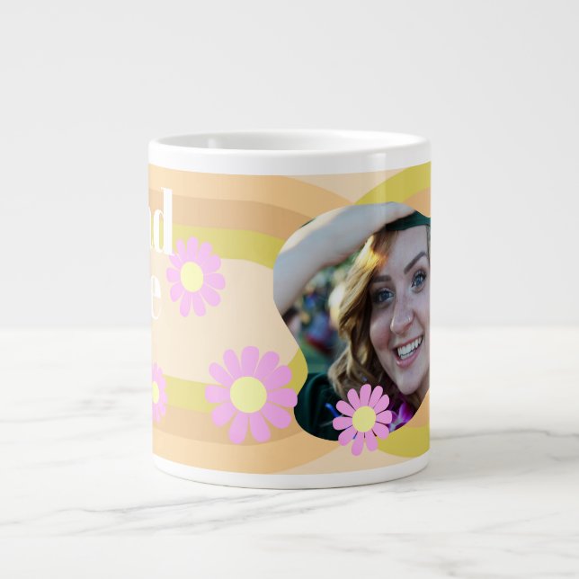 Taza De Café Gigante Graduate Daisy Photo Beige (Frente)