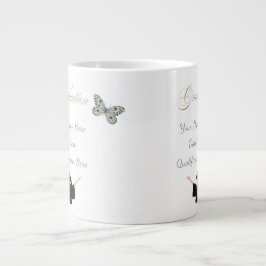 Taza De Café Gigante Graduation with Custom Name Date and Qualification