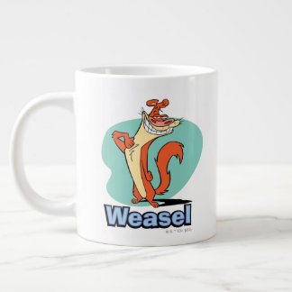 Taza De Café Gigante Gráfica de carácter de Weasel Orgulloso