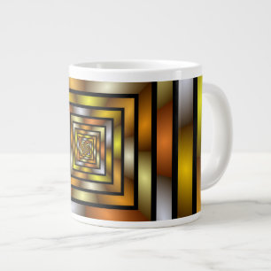 Taza De Café Gigante Gráfica trippy colorida de túnel luminoso