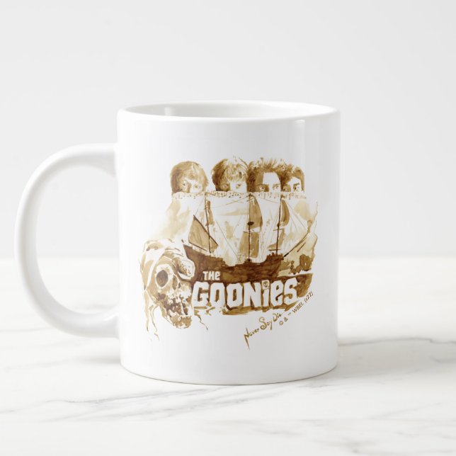 Taza De Café Gigante Gráfico de acuarela del barco pirata Goonies (Izquierda)