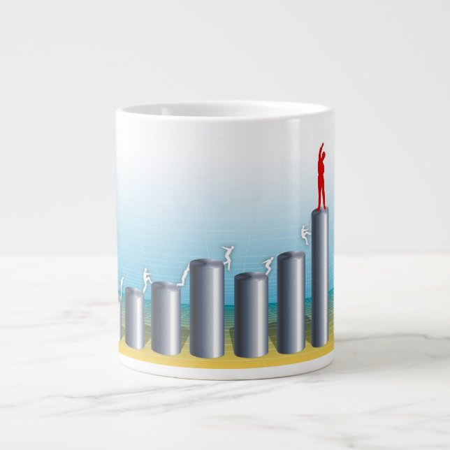 Taza De Café Gigante Gráfico de negocios (Frente)