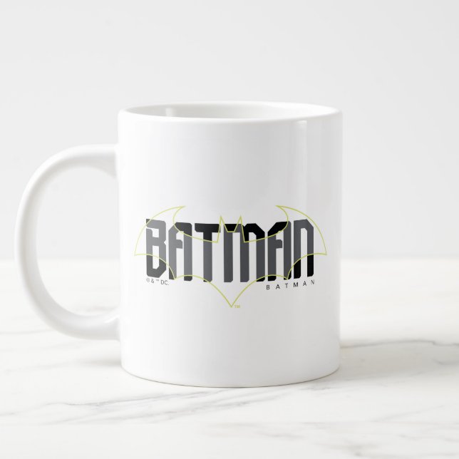 Taza De Café Gigante Gráfico de nombre de alta tecnología de Batman (Izquierda)