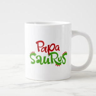 Taza De Café Gigante Gráfico de Papa Saurus