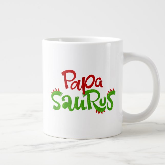 Taza De Café Gigante Gráfico de Papa Saurus (Derecha)