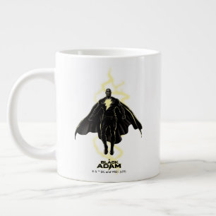 Taza De Café Gigante Gráfico de silueta Black Adam Lightning