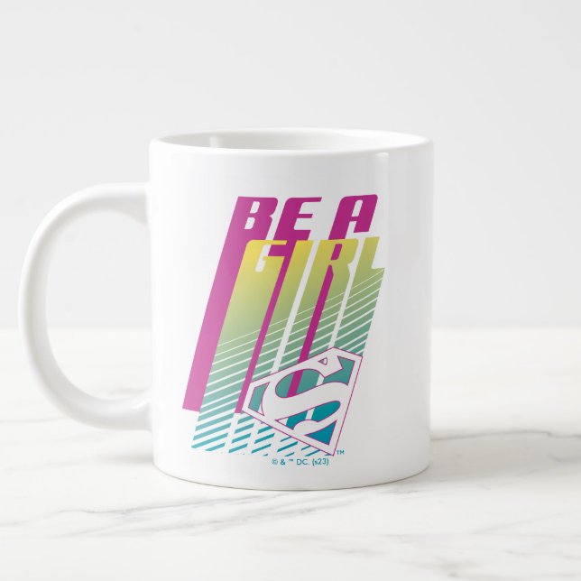 Taza De Café Gigante Gráfico de superchica "Sé Chica" (Izquierda)