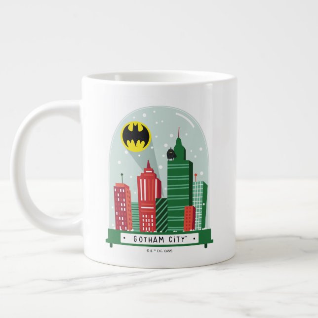 Taza De Café Gigante Gráfico del globo de nieve Batman Gotham City™ (Izquierda)