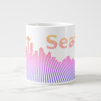 Taza De Café Gigante Gráfico del perfil del perfil de Seattle
