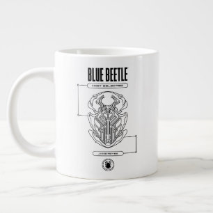 Taza De Café Gigante Gráfico técnico de escarabajo azul