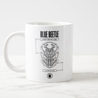 Taza De Café Gigante Gráfico técnico de escarabajo azul