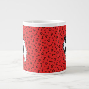 Taza De Café Gigante Gráficos de Keeshond - Arte de perro original lind